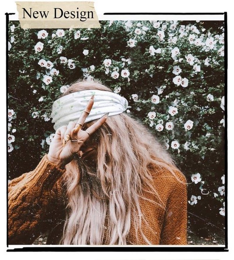 4 Packs Wide Headbands for Women Knotted Non Slip Fashion Cute Floral Printed Head Bands for Women’s Hair Large African Bandana Boho Hairbands Yoga Running Sports Workout Thick Turban Hair Accessories
