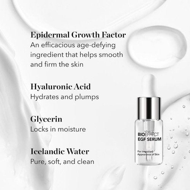 BIOEFFECT EGF Skincare Set - Age-Defying Travel Kit with Serum, Cream, Toner & Cleanser