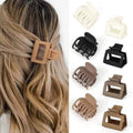 HFLYJPYW 8 Pack Small Claw Clips for Women Girls Double Row Teeth Medium Hair Clips Matte Claw Clips for Thin Hair No Slip Hair Clips for Short Hair Accessories (Dark Series)