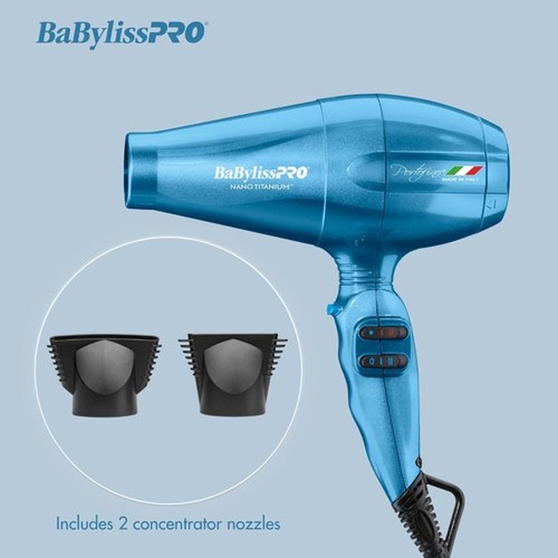 BaBylissPRO Nano Titanium Hair Dryer - Professional 2000 Watt Italian Portofino Blow Dryer