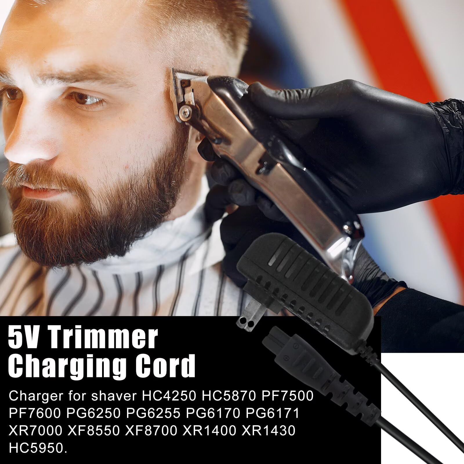 New 5V Charger 5ft Charging Cord Shaver Charging Adapter for Remington PR1240, PR1250, PR1260, PR1270, PR1285, PR1340, PR1342, PR1360, PR1362, PR1385 by HaeKap