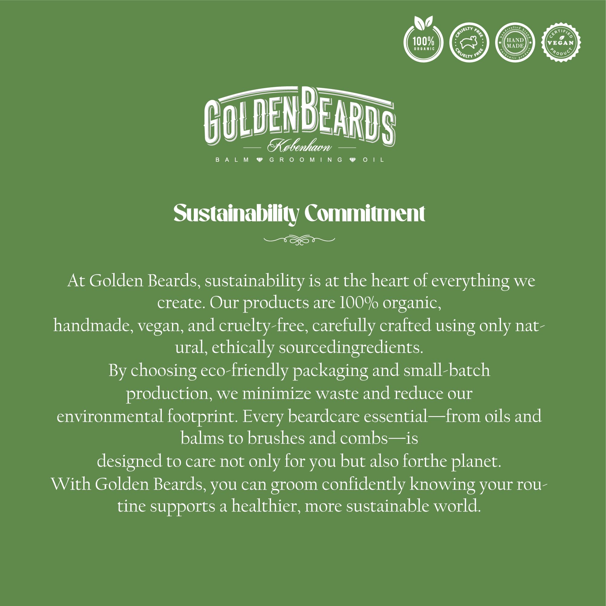 Golden Beards Organic Hair Pomade – 3.3 oz – Natural Styling Cream with Medium Hold & Matte Finish – Handmade, Vegan & Cruelty-Free Hair Grooming