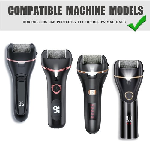 6 Pack Replacement Coarse Roller Head for Electric Foot File, Refill Rollers for Callus Remover Feet Pedicure Kit/Tools (6pcs Tough Coarse)