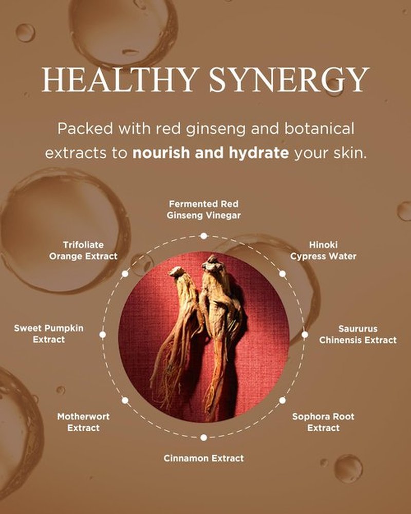 DANAHAN Bonyongo 6-Year Red Ginseng Vinegar Essence – Bouncy Concentrated Serum, Non-Sticky – pH Balancing Hydration & Glow, 8-Herb Complex, Revitalizing & Intensive for All Skin Types 1.5 fl.oz