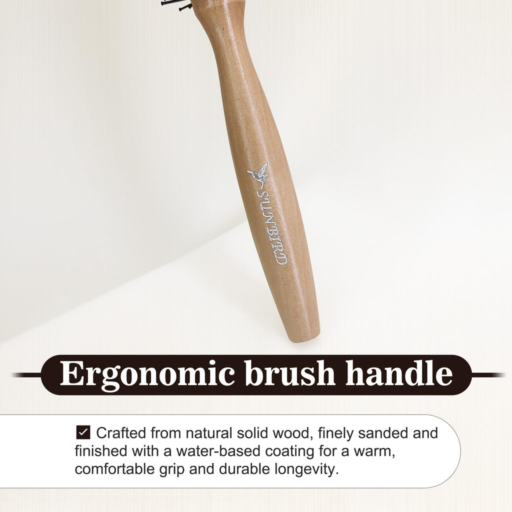 SUNBIRD Round Hair Brush for Short Hair, RPM 12 Row