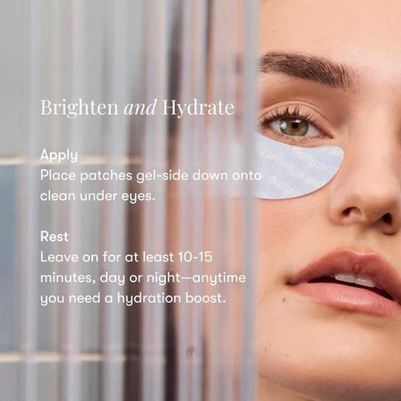 Dr. B Daily Practice Brightening & Hydrating Under Eye Patches - Cooling Hydrogel Masks for Dark Circles & Puffiness | 5 Pack (1 Pair Each)