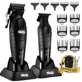 DSP Professional Hair Clippers Set for Men, Cordless Barber Clipper Beard Trimmer DLC, USB Rechargeable, Speeds Adjustable, Travel Lock, Low Noise with Charging Base