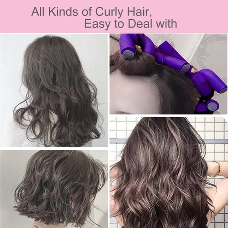 36PCS Flexible Curling Rods for Women, Twist Hair Rollers for Long and Short Hair, Foam Rollers with 2 Steel Pintail Combs