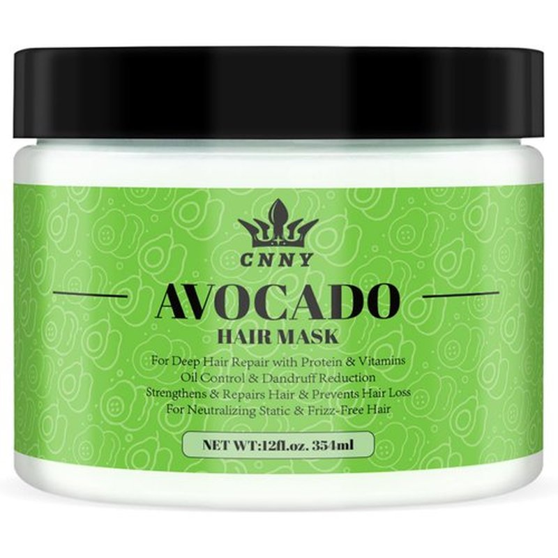 Crownnaturally CNNY Avocado & Collagen Deep Repair Hair Mask - 12 oz, Intensive Moisture Conditioning Treatment for Dry Damaged Hair