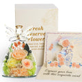 homeasy Mothers Day Roses Gifts for Women Mom, Preserved Flowers Rose in Glass Angel Figurines, Forever Fresh Flowers for Delivery Gift Box with 3D Card for Grandma Wife Her