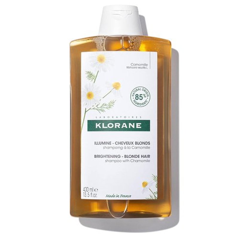 Klorane Brightening Shampoo with Chamomile - Enhance Highlights & Brighten Blonde Hair - Vegan Formula - 13.5 fl. oz.