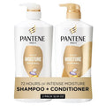 Pantene Daily Moisture Renewal Shampoo & Conditioner Set - 72-Hour Hydration for All Hair Types | 52.8 Oz + Miracle Rescue Shot (0.5 Oz)