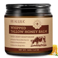 Organic Beef Tallow for Skin, Tallow and Honey Balm (4.2 Oz), Tallow Face Moisturizer, Grass Fed Whipped Beef Tallow with Honey Beeswax - Deeply Hydrates and Moisturizes Face Body, Unscent, No Greasy