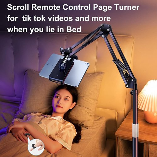 TIK Tok Bluetooth Remote Control - Page Turner & Camera Shutter for iPhone, Android, iPad (Black)