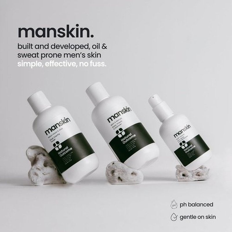 Natural Outcome Men's Face Wash - Cleansing Gel with Mint & Marula Oil | Sulfate-Free 8 oz Daily Cleanser