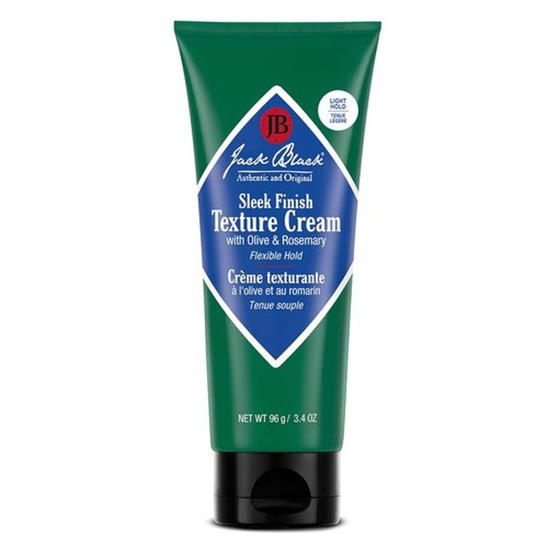 Jack Black Sleek Finish Texture Cream - Fragrance-Free Hair Styling Cream for All Hair Types | 3.4 Oz.