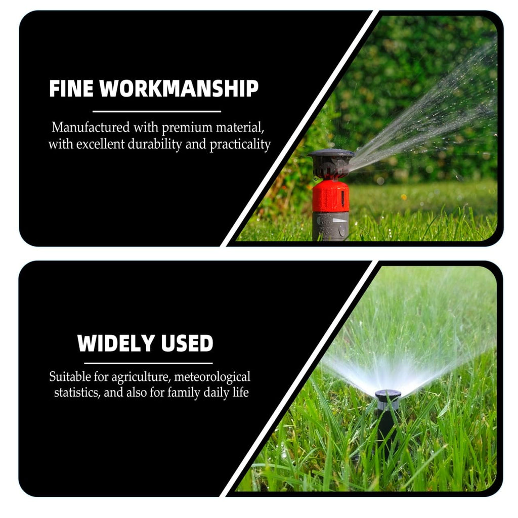 Housoutil 2Pcs Rain Gauge Sprinkler Outdoor, 1.5 Inch Lawn Water Gauge, Measuring Tool for Accurate Rainfall Monitoring, Yellow Precision Measuring Cups for Garden Yard and Grass Watering