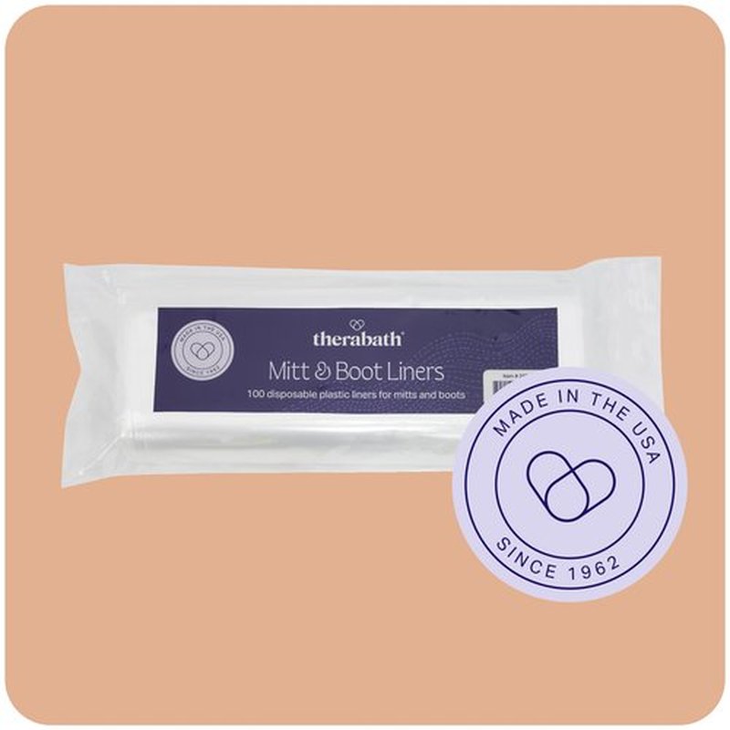 Therabath Disposable Mitt and Boot Liners, for Arthritis and Skin Therapy, Paraffin Wax Liners for Hands and Feet, Use with Insulated Mitts and Boots, for Home and Spa, Made in the USA, 100 Count