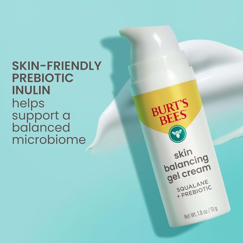 Burt's Bees Gel Moisturizer - Clear & Balanced Skin Balancing Cream with Squalane, 1.8 oz.