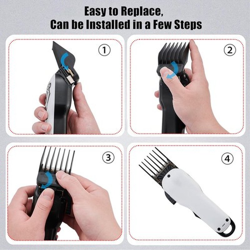 8PCS Magnetic Clipper Guards Cutting Guides Compatible with Wahl Clipper -from 1/16 Inch to 3/4 Inch(1.5-19mm)