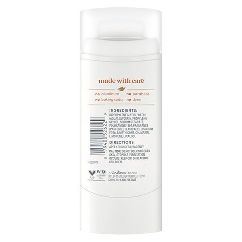 Dove Deodorant Stick - Sparkling Vanilla | 72-Hour Odor Protection, Aluminum-Free, 2.4 oz