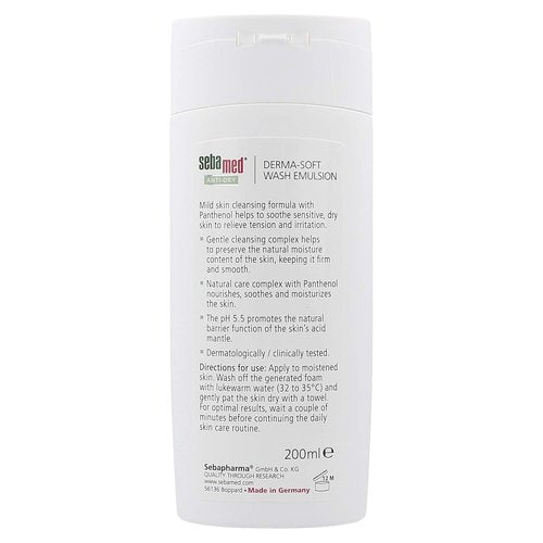 Sebamed Anti-Dry Wash Emulsion - Gentle Cleansing Complex for Dry & Sensitive Skin | 6.8 Fl Oz (200mL)