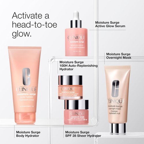 Clinique Moisture Surge Duo - Active Glow Serum & 100H Hydrator | Oil-Free Face Moisturizer 1 Fl Oz