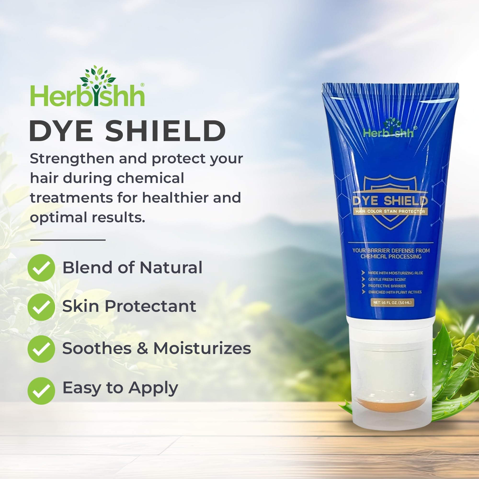 Herbishh Hair Color Stain Protector – Dye Shield or Defender for Skin – Skin Protecting Barrier Cream – Natural Coloring Protectant – Gentle & Moisturizing Staining Guard