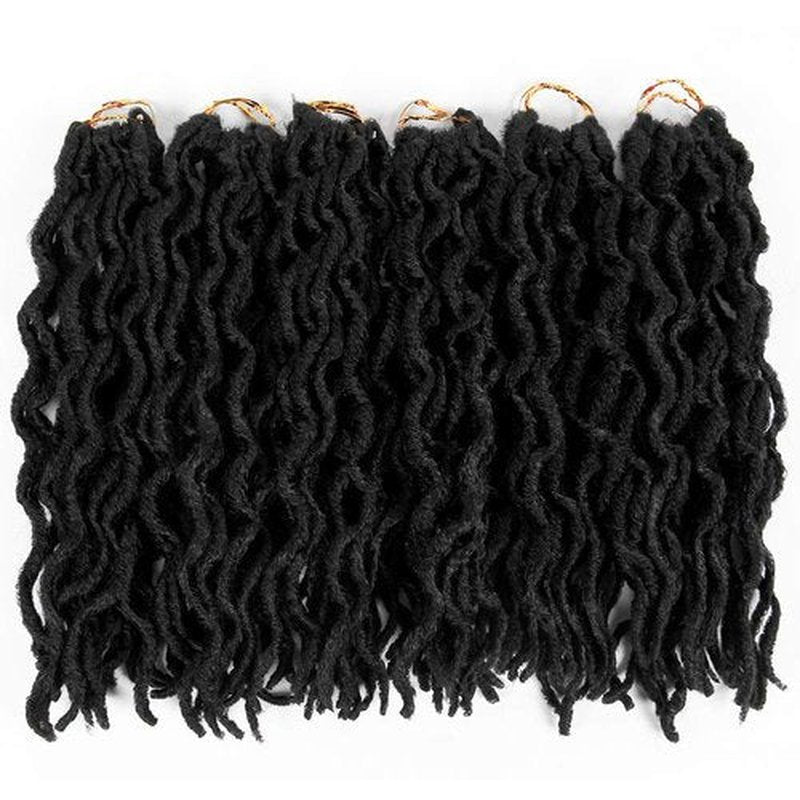 Faux Locs Crochet Hair 12inch - 6 Packs Locs Crochet Hair Crochet Locs (20 Roots/Pack) #1B