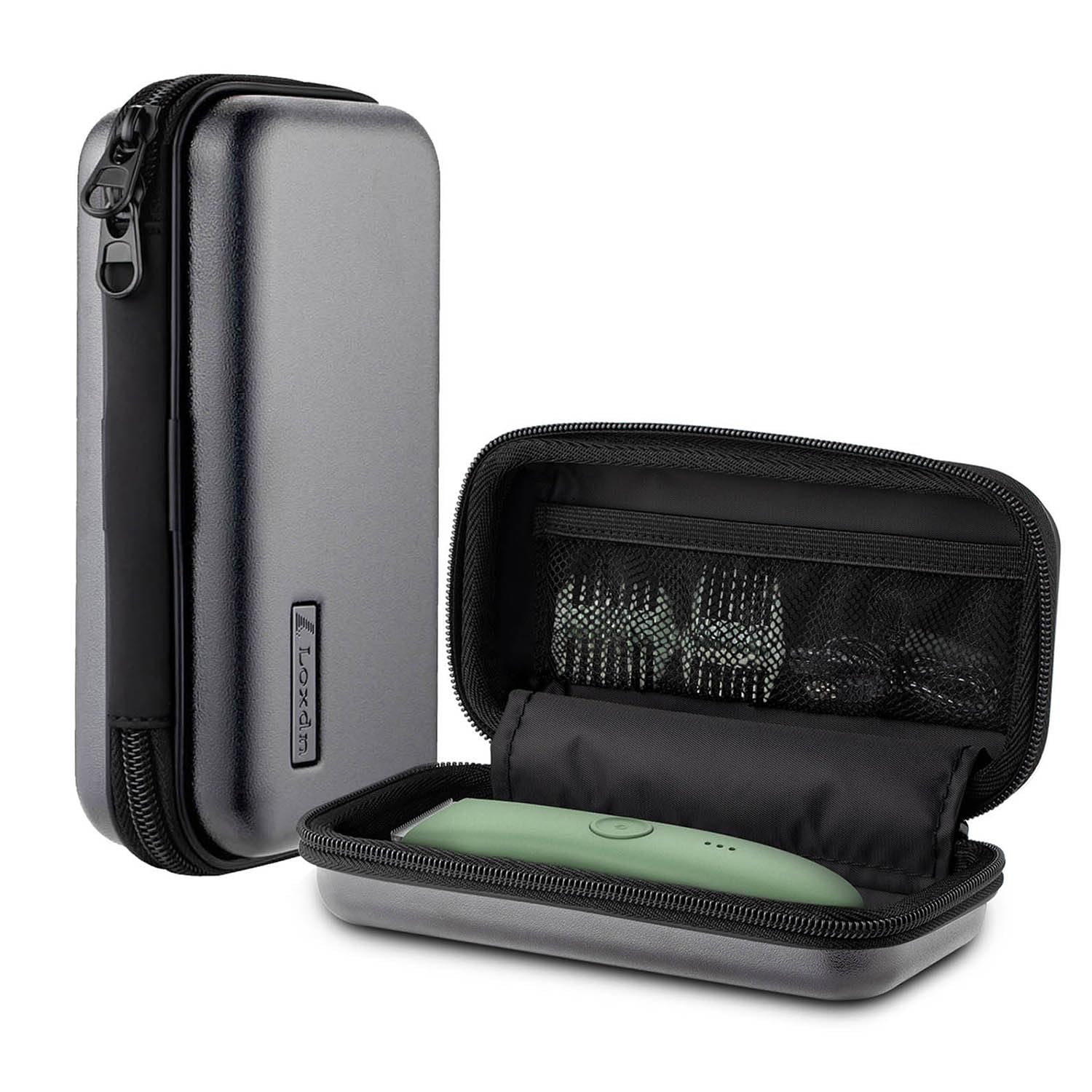 Loxdn EVA Hard Case for Meridian/MANSPOT Shaver Groin & Body Hair Trimmer - Men's Grooming Organizer Storage Bag for Electric Razor and Accessories - Case Only (Grey)