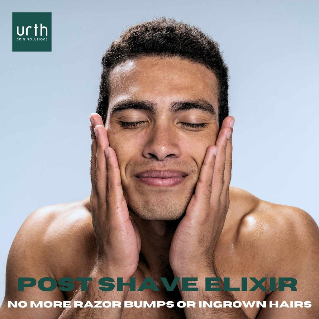 Urth Post Shave Elixir 2oz Razor Bump Treatment & Ingrown Hair Remedy for Men with Vitamins C and E for Soothes & Restores Skin