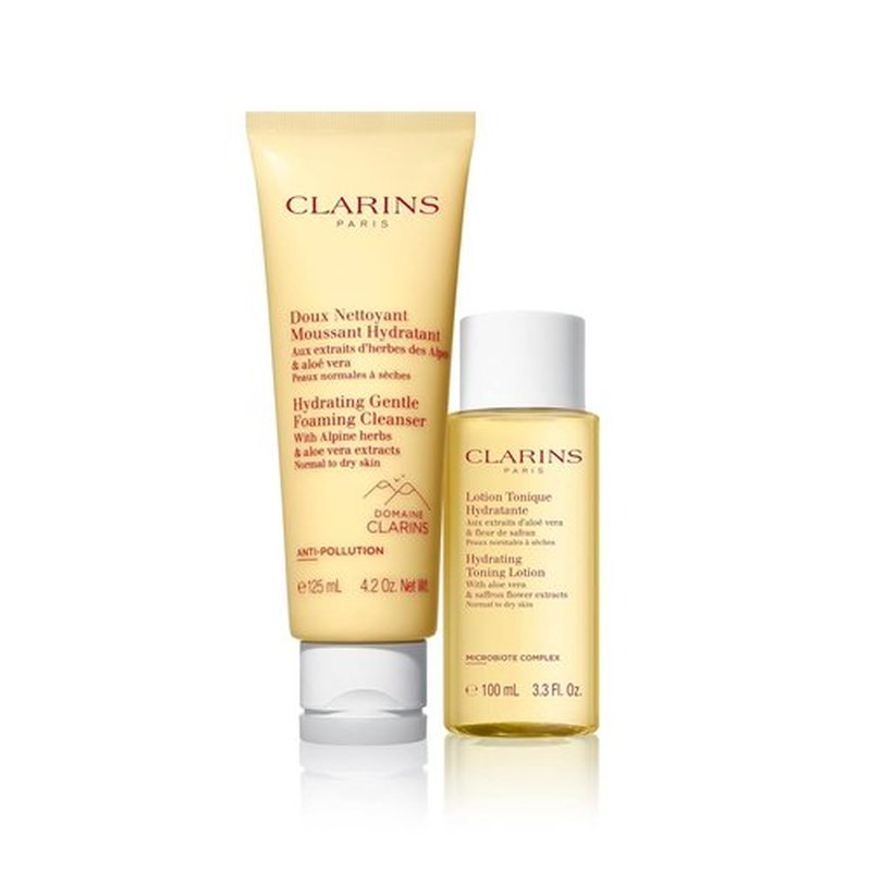 Clarins Hydrating Gentle Foaming Cleanser - Revitalizes Skin, Soap-Free Formula | Organic Aloe Vera | 6.7 oz
