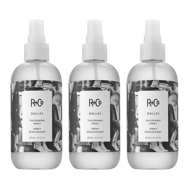 R+Co DALLAS Thickening Spray – 3 Pack, Volumizing & Texturizing Hair Spray, Adds Body & Fullness, All Hair Types