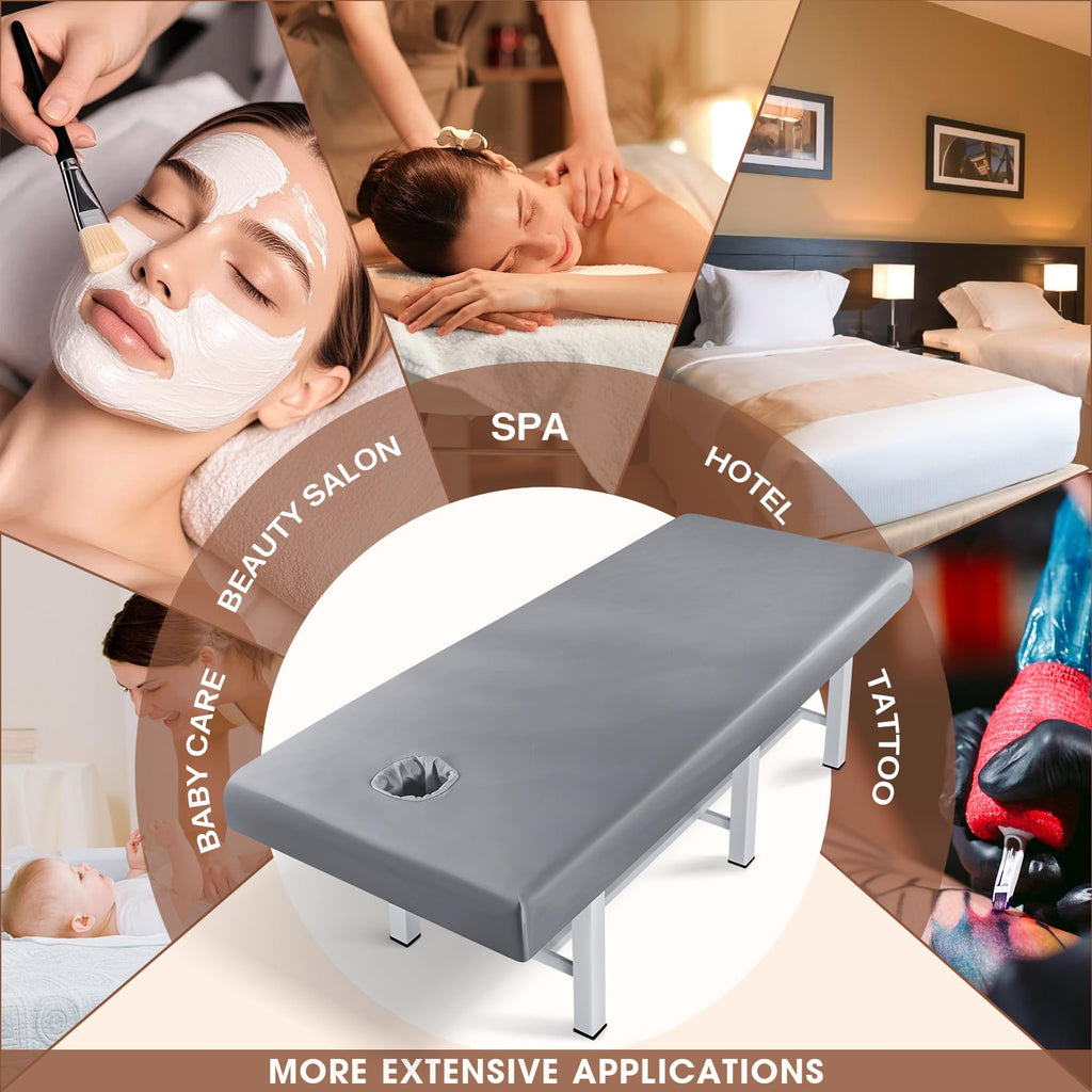 LXIANGN Waterproof Massage Sheets Bed Table Cover, Grey, 75 x 31.5"