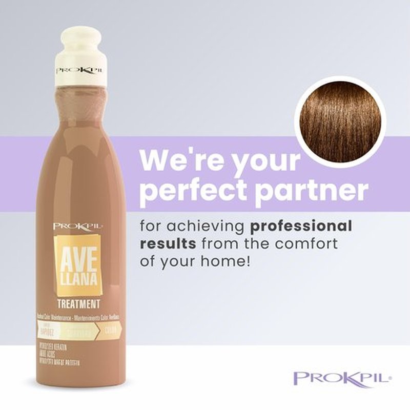 Prokpil Hazelnut Treatment Hair Care Color Maintenance Nuance Avellana | Matizador Avellana Tratamiento de Mantenimiento Matizante (Regular Size 10.1oz-300ml)