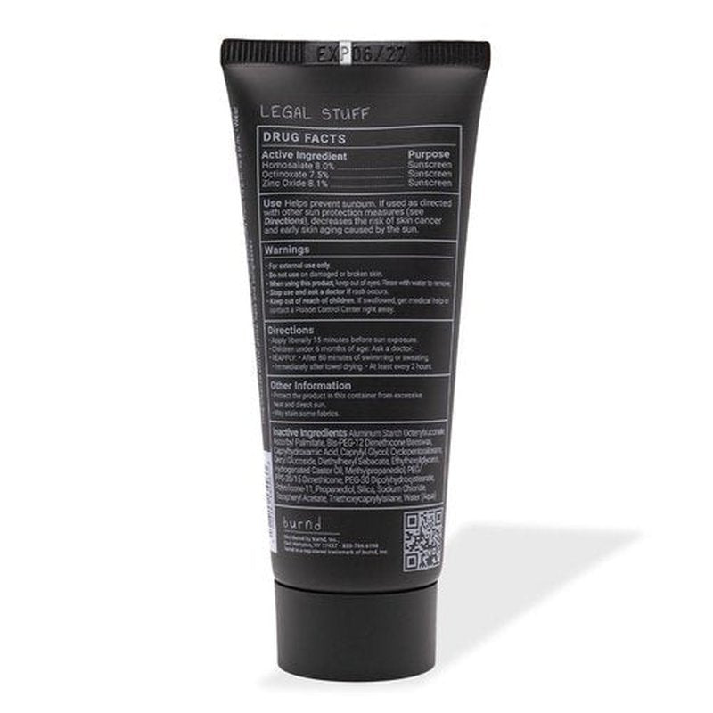 burnd SPF41 Broad Spectrum Sunscreen, Dries Clear & Invisible & Finish, with Transparent Zinc Oxide, Water Resistant 80 Minutes, Fragrance Free, Dermatologist & Pediatrician Formulated, 3.4 fl oz