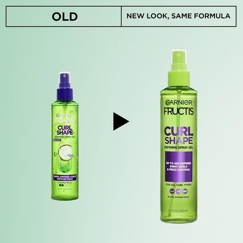Garnier Fructis Curl Shape Defining Spray Gel - No Frizz Formula, 8.5 Fl Oz, 3 Pack