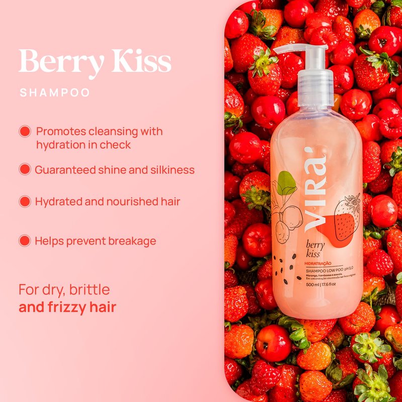 VIRÁ Brazilian Shampoo & Conditioner Set - Deep Moisturizing Treatment for All Hair Types | 17.6 Fl Oz Each