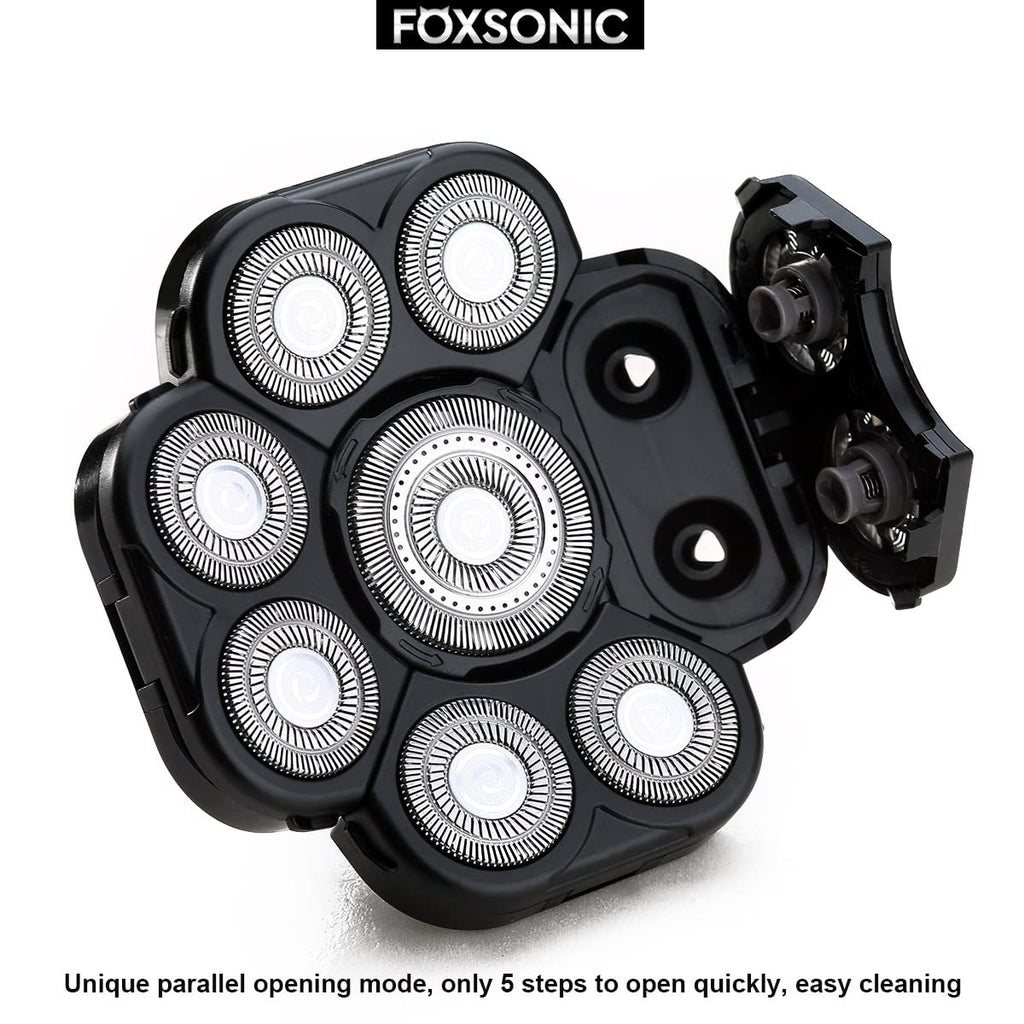 Universa 9 Blades Replacement Heads for Mainstream head shaver brands, Head Shaver Replacement Blades (9 Black)