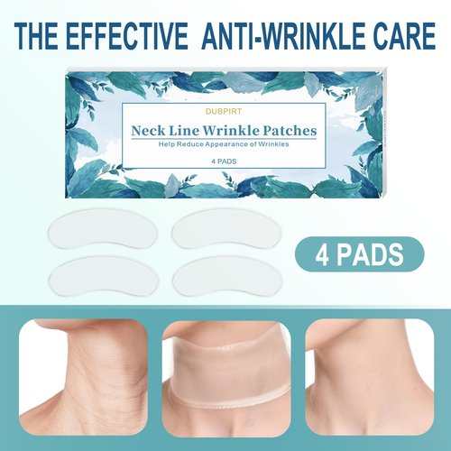 DUBPIRT 5 PCS Silicone Neck Wrinkle Patches - Reusable Overnight Anti-Wrinkle Patches, Anti Aging Silicone Wrinkles Patche for Skin Firming & Neck（2.5 Months Supply ）-Upgraded Version