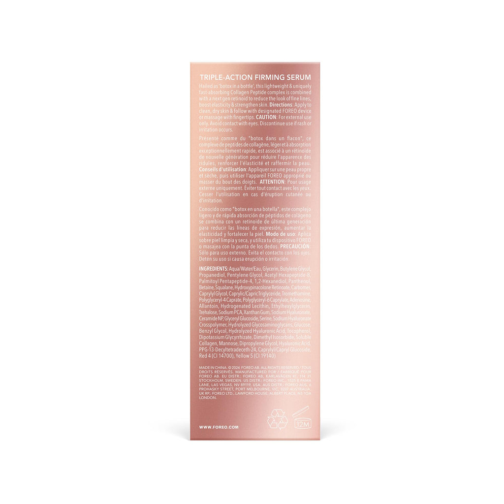 FOREO SUPERCHARGED Triple-Action Firming Serum - Conductive Gel - Hyaluronic Acid & Squalane - Intensely Hydrating Serum for Face - Vegan & Cruelty-free - All Skin Types - 1 fl. Oz