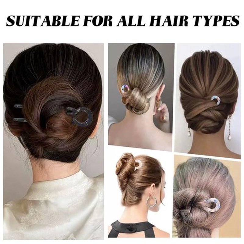 3PCS Prestige Hair Pin for Women, U-shaped Flat Clips, New French Hair Accessories HairPin, Strong Durable, Strong Hold Hair Fork for Women Buns, All Hair Styling Accessories Suitable (Medium 3.5in)
