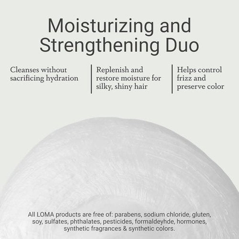 Loma Hair Care Moisturizing Shampoo & Treatment Duo - Nourishing Formula for Soft, Healthy Hair