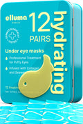 Elluma Beauty Under Eye Patches 12 Pairs of Themed Hydrogel Eye Gel Pads - For Puffy Eyes and Dark Circles, Under Eye Bags, Wrinkles - Hydrating Set with Seaweed Extracts