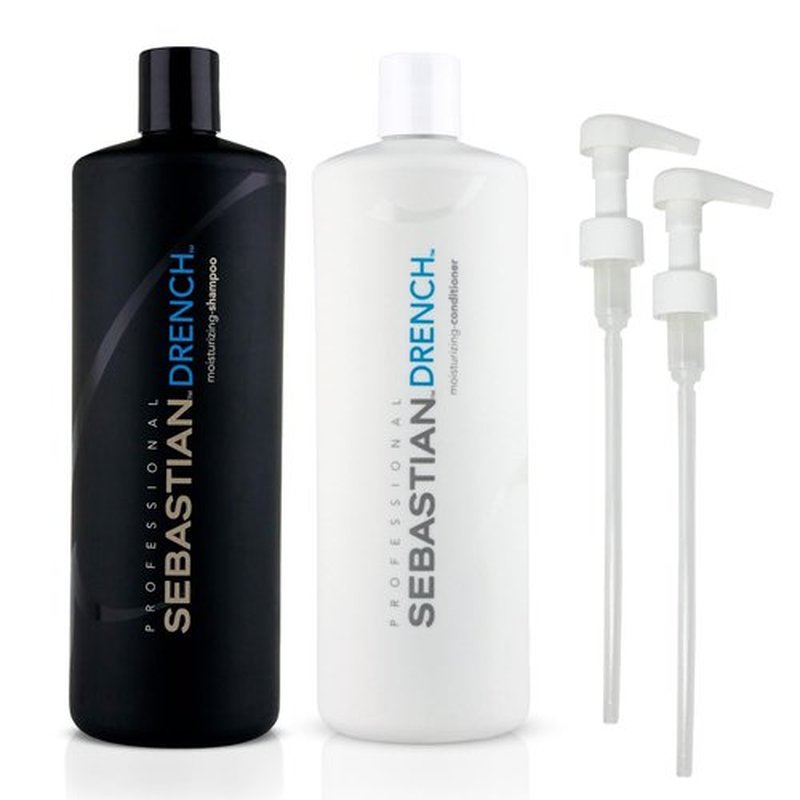Sebastian Professional Drench Shampoo & Conditioner Duo Set - 33.8 Fl Oz | Intense Hydration for Dry, Frizzy Hair