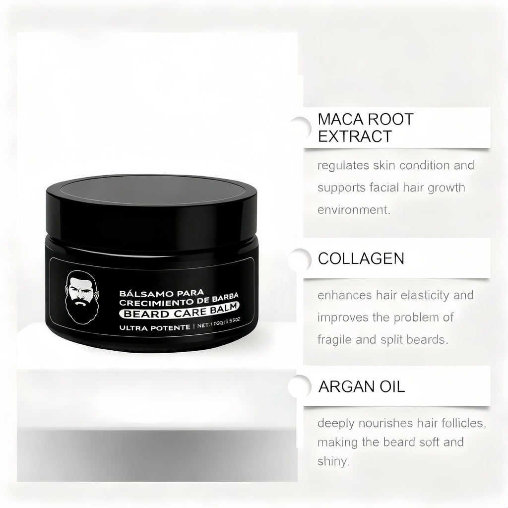 CHHQLZS Estimulante Para Barba, Apolo Cosmetics Para Barba, Ultra Potente Bálsamo de Crecimiento, New De Barba, Stimulating Beard Moisturizes & Strengthens Facial Hair for Men, 100ml / 3.5oz