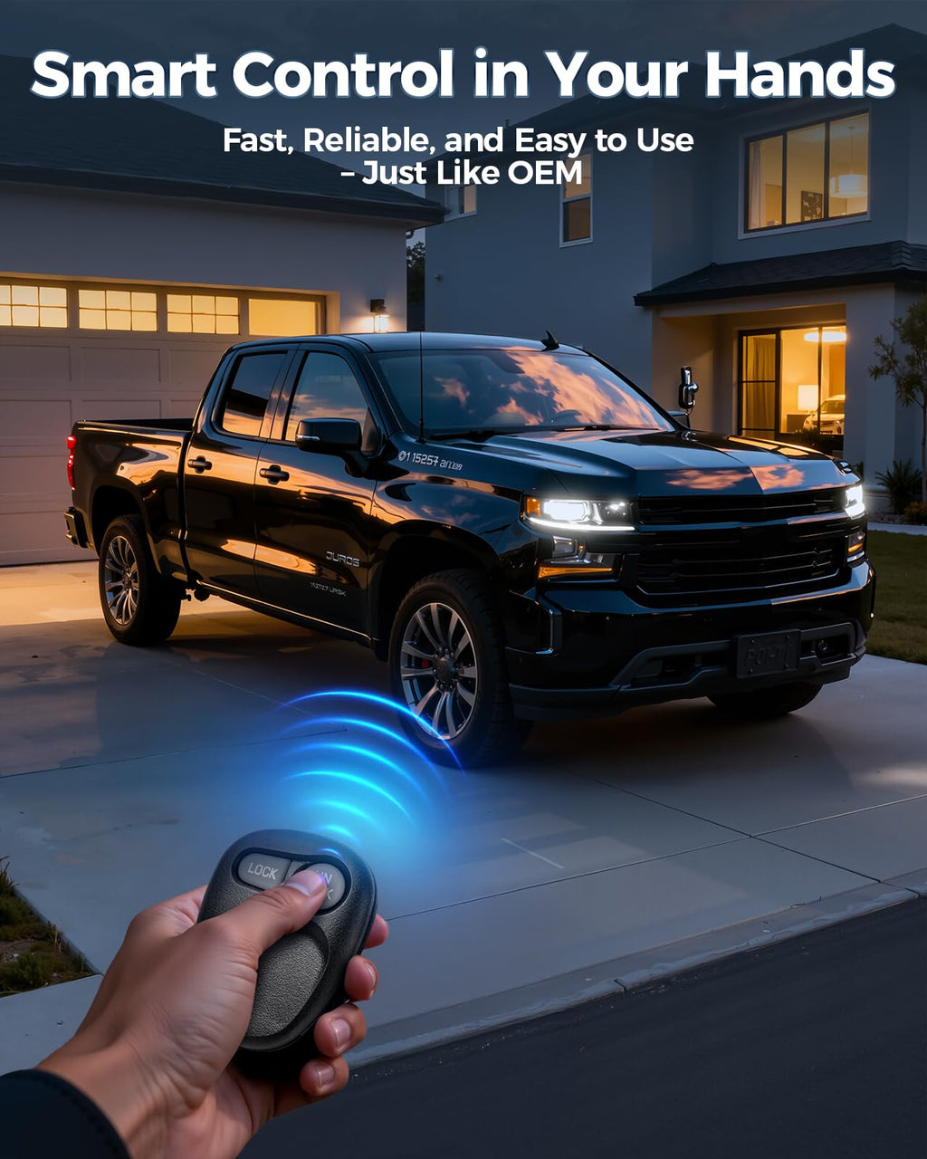 Key Fob Fit for Select 1998 1999 2000 2001 2002 Chevrolet Chevy Silverado Suburba, GMC Sierra Yukon, Cadillac Escalade and Oldsmobile Bravada Trucks, 15042968 1573280 3 Button Keyless Entry Remote