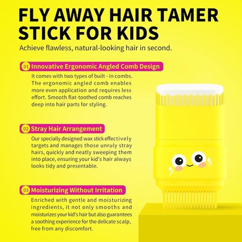 SEVICH Kids Hair Wax Styling Stick - Ergonomic Comb for Smooth Finish | 15g Natural Plant Extracts