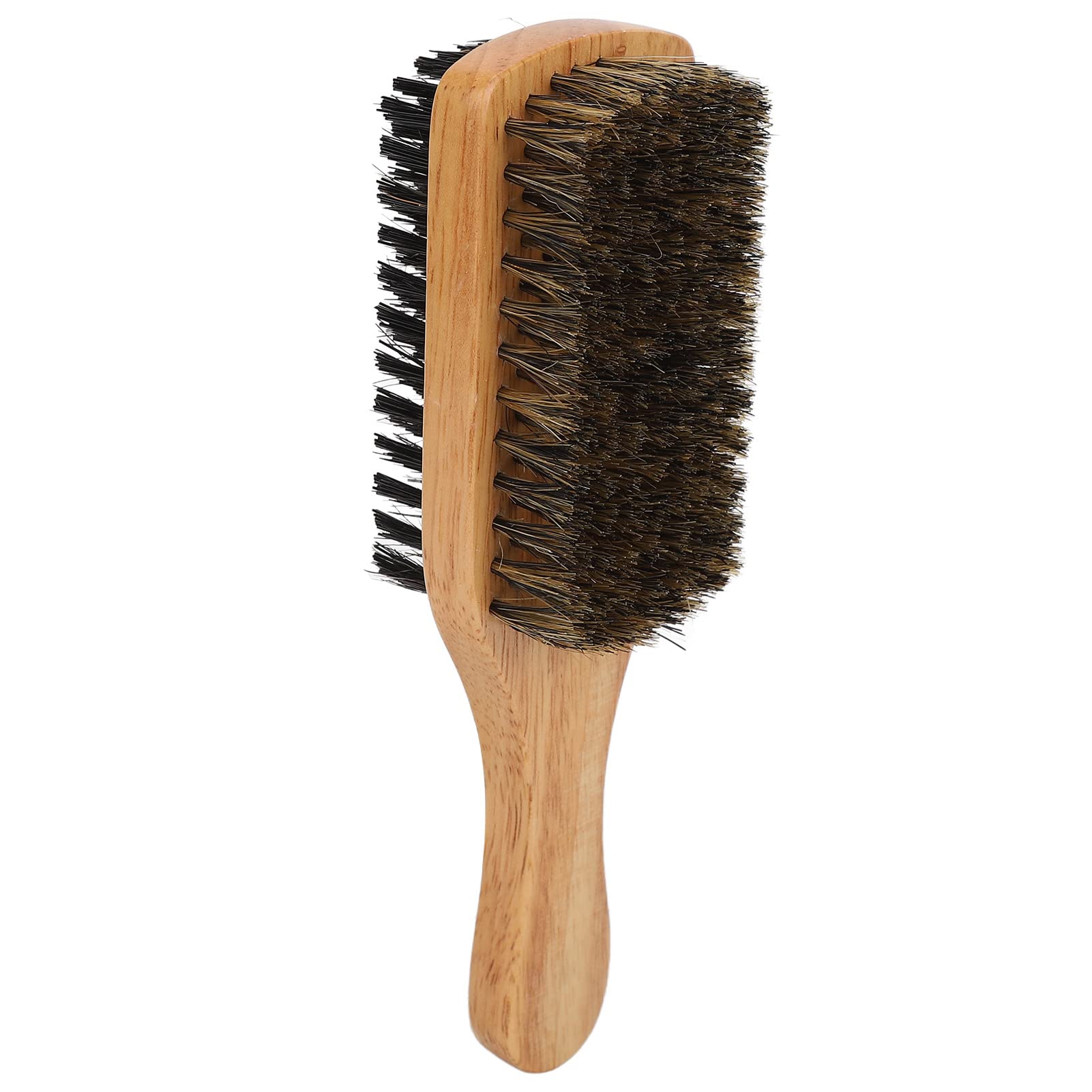 Double-Sided Beard Brush for Men – Ergonomic Rubber Wood Handle with Nylon Bristles, Ideal for Detangling & Maintaining Coarse, Thick Beard Hair