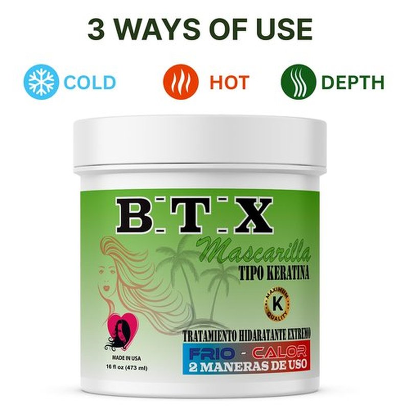 Kachita Spell BTX Hair Treatment Deep Conditioning Keratin Hair Mask, Formaldehyde-Free Smoothing Formula for Dry & Frizzy Hair, Salon-Quality Moisture Care, 16 floz Made in USA